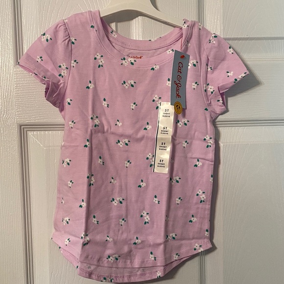 Cat & Jack Other - Cat & Jack Lavender Floral Girls size 5T short sleeve T shirt NWT